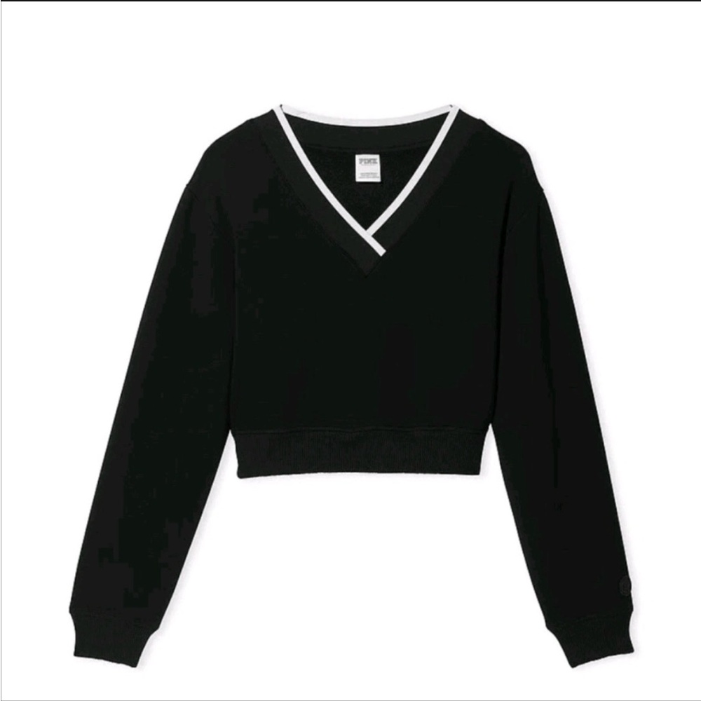 PINK Victoria's Secret Black V-Neck Sweater